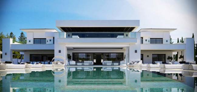 Luxurious villa with indoor and outdoor pools