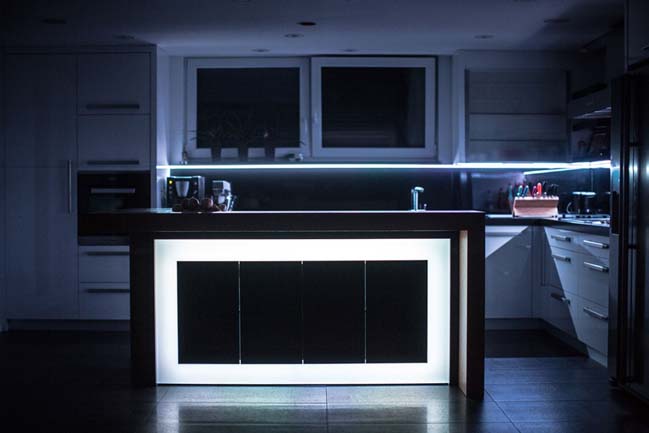 Kitchen design with amazing LED light