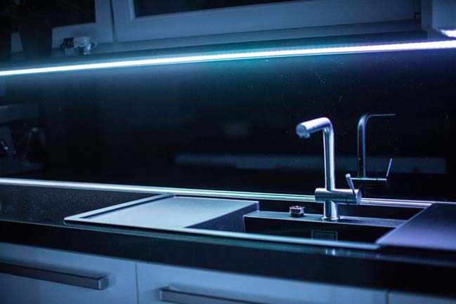 Kitchen design with amazing LED light