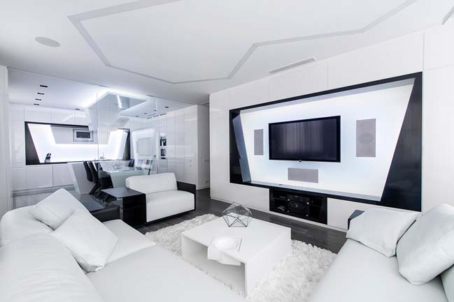 Futuristic apartment in Moscow