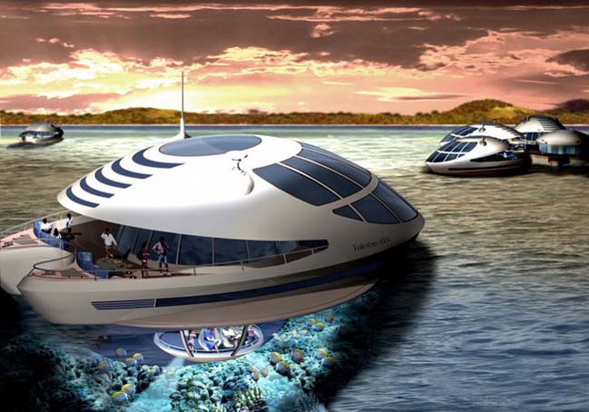 Amazing architecture of luxury floating resort in Qatar