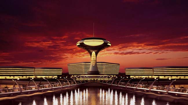 Amazing architecture of luxury floating resort in Qatar