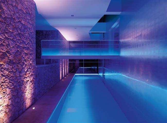 Luxury villa with amazing LED light systems