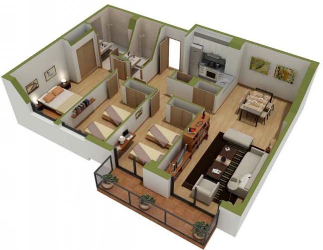 17 three bedroom house floor plans