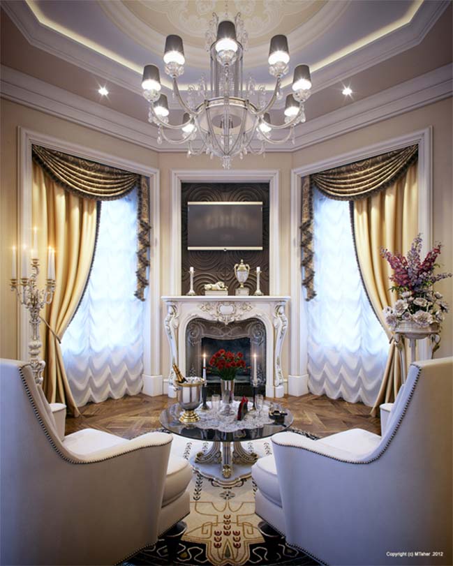 Luxurious bedroom design in Qatar