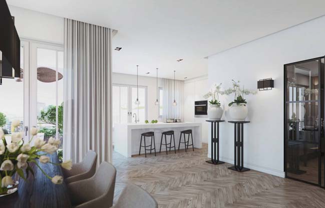 Duplex penthouse with nice neutral tones