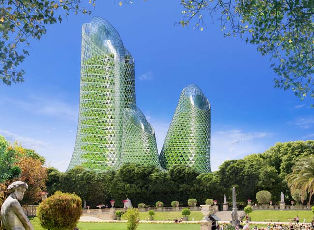 8 green and smart towers for the future of Paris in 2050