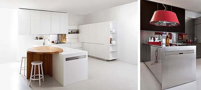 Modern kitchens with smart saving space designs