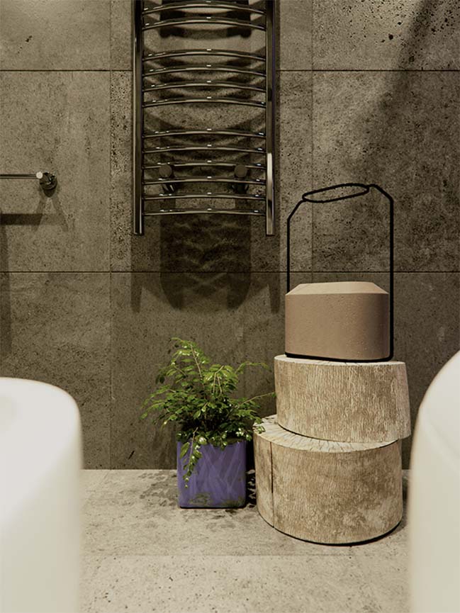 Cool small bathroom design by Jordan Pierguidi