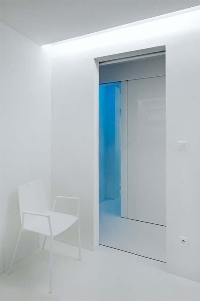 White Apartment with futuristic design