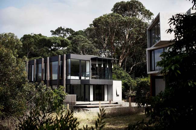 Black modern house in Australia
