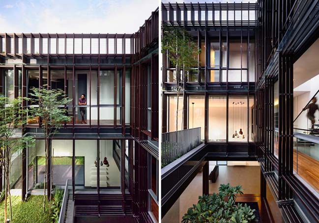 Vertical court villa by Hyla Architects