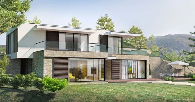 Colorful minimalism villa by NG Studio