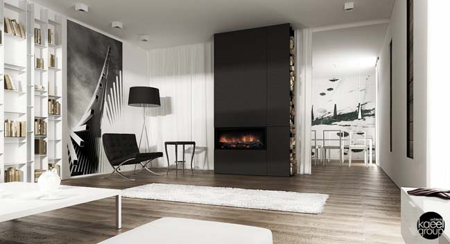 Black and white minimalist house in Poland