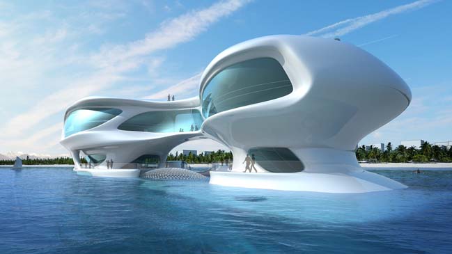 Futuristic architecture of Marine Research Center in Indonesia