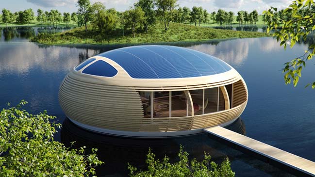 Floating WaterNest 100 Home by Giancarlo Zema