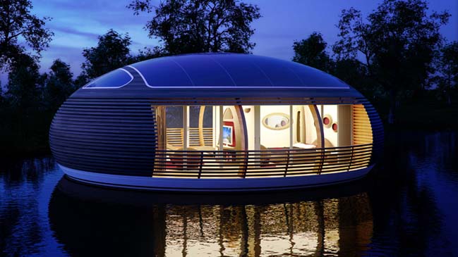 Floating WaterNest 100 Home by Giancarlo Zema