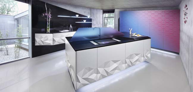 Artica: kitchen design with 3D surface