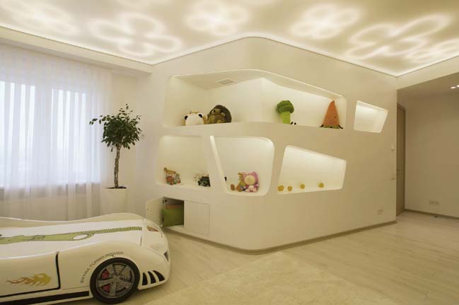 White futuristic penthouse by Latysheva Maria