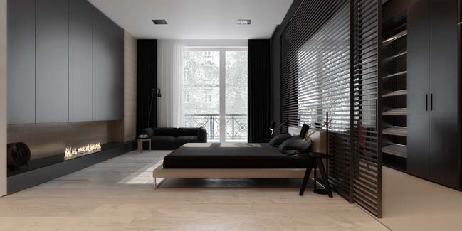 Black and white contemporary apartment in Azerbaijan