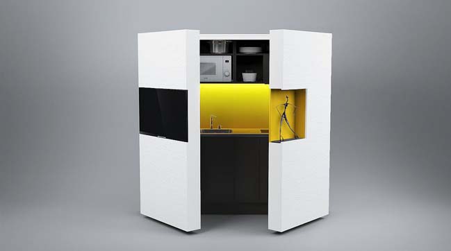 Pop-up kitchen PIA: Perfect solution for small house