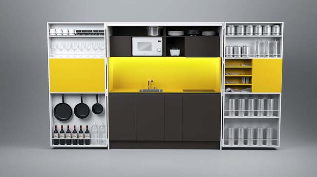 Pop-up kitchen PIA: Perfect solution for small house