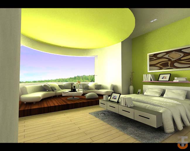 11 bedroom designs with green colour