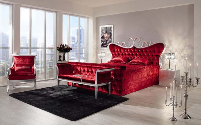 Luxurious upholstered beds by Finkeldei