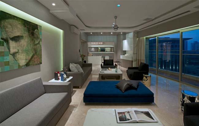 High End Apartment in India by ZZ Architects