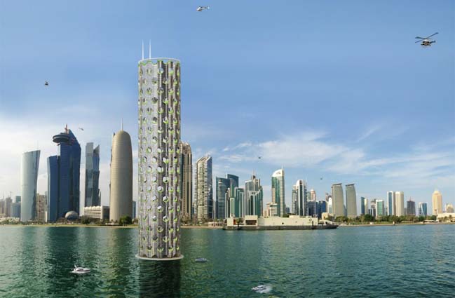 Vertical City: Future buildings architecture concept