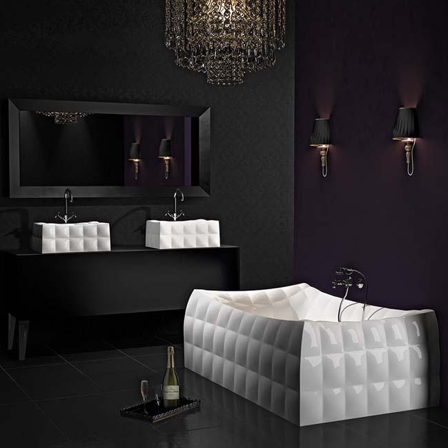 Luxury bathroom design inspired by glamour fashion