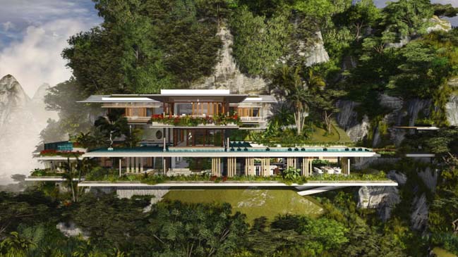 A dream house surrounded by imposing nature
