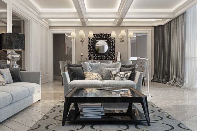 Luxury living room by Yodezeen