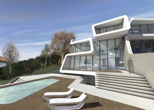 Futuristic house by Zaha Hadid Architects