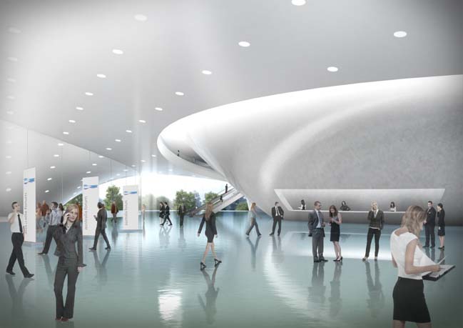 Futuristic architecture of the Australia Forum in Canberra