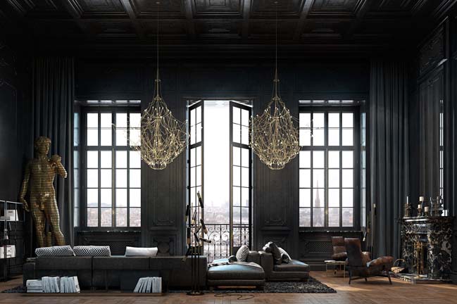 The gorgeous interior design of an apartment in Paris