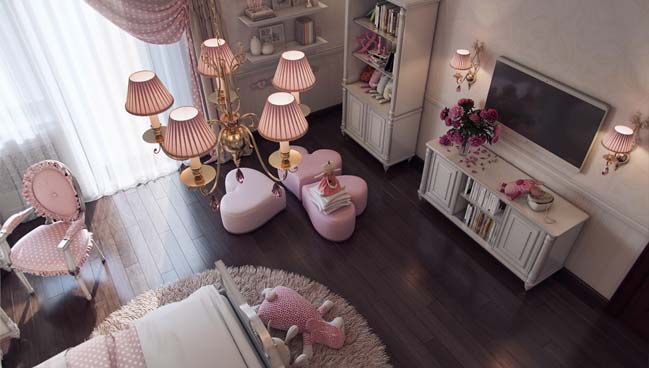 Lovely bedroom interior design for girls