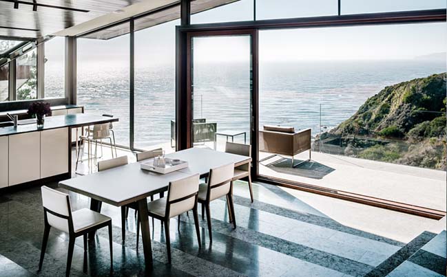Contemporary glass house in California