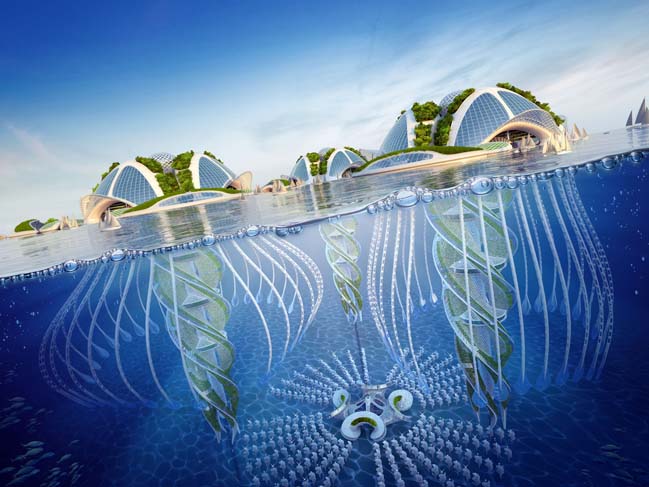 Aequorea: Amazing futuristic architecture concept by Vincent Callebaut