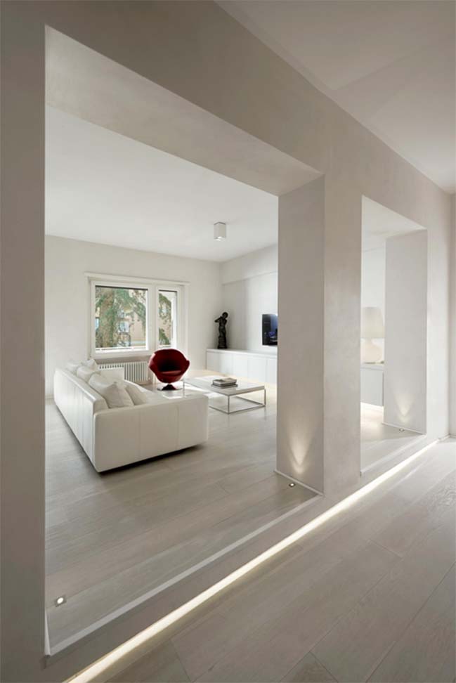 White apartment design by Carola Vannini Architecture