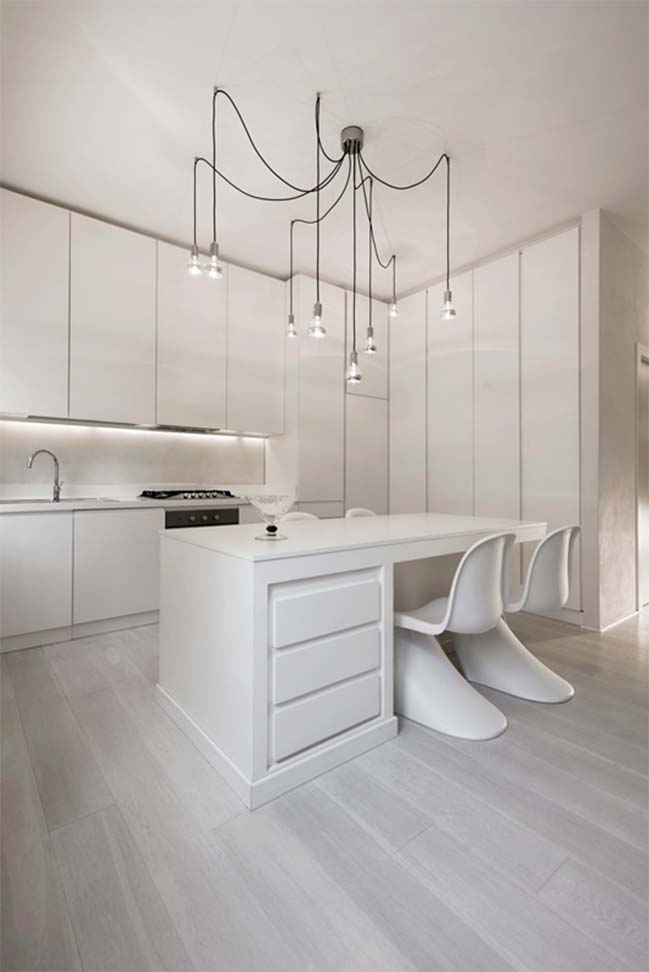White apartment design by Carola Vannini Architecture
