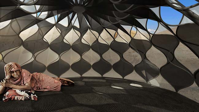 Structural Fabric Weaves Tent Shelters into Communities