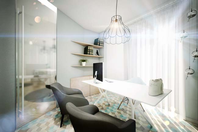 Modern apartment with pastel colors