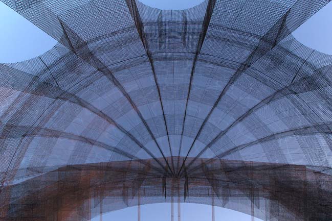 Transparent church using wire mesh by Edoardo Tresoldi