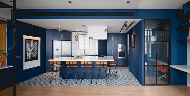 Apartment renovation with two-color scheme