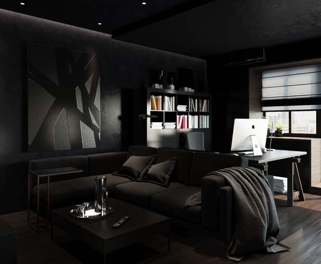 Black small apartment that will attract you attention