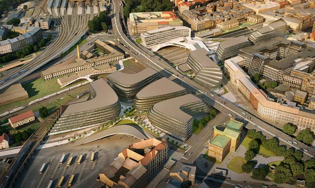 Zaha Hadid Architects regenerate a new CBD in Prague