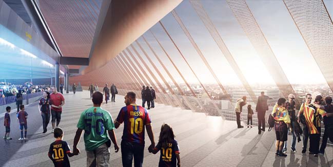 Architectural concept of new FC Barcelona