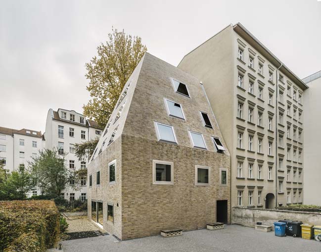 Unusual Pyramidal Apartment House in Berlin by Barkow Leibinger