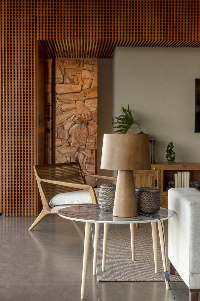 Luxury stone home by mf+arquitetos